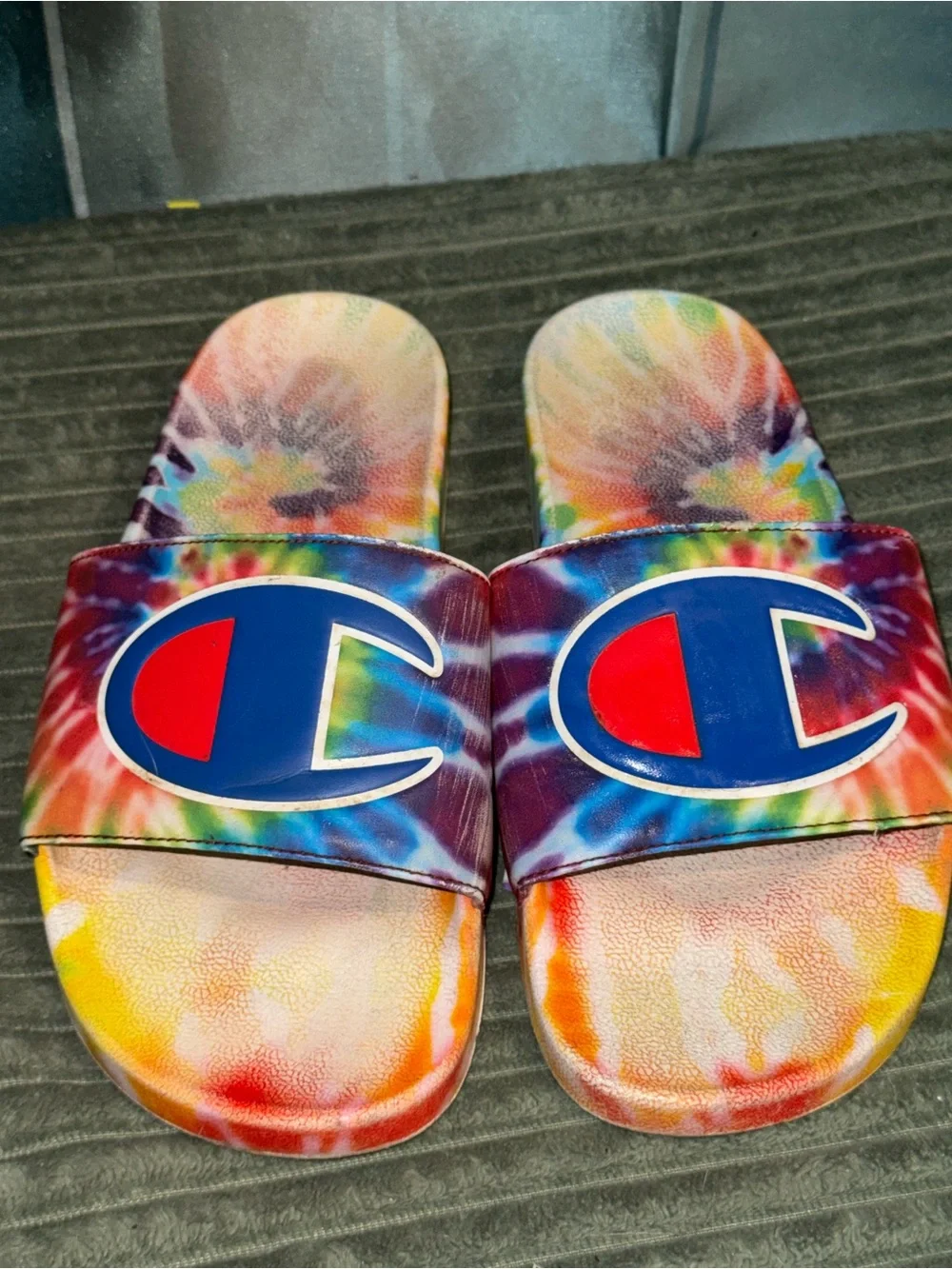 Champion Tie-Dye Slide Sandals - Rainbow